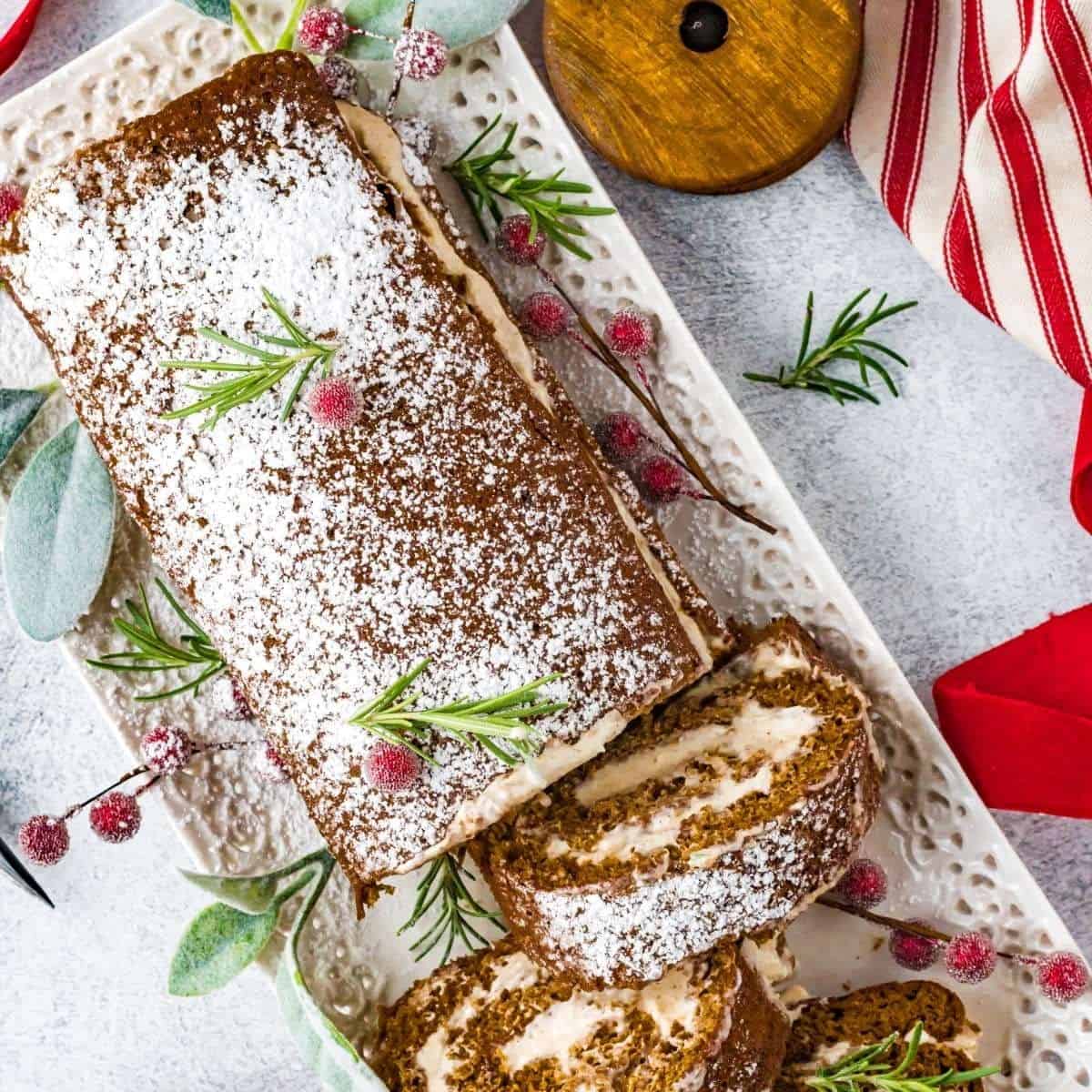Gingerbread Cake Roll