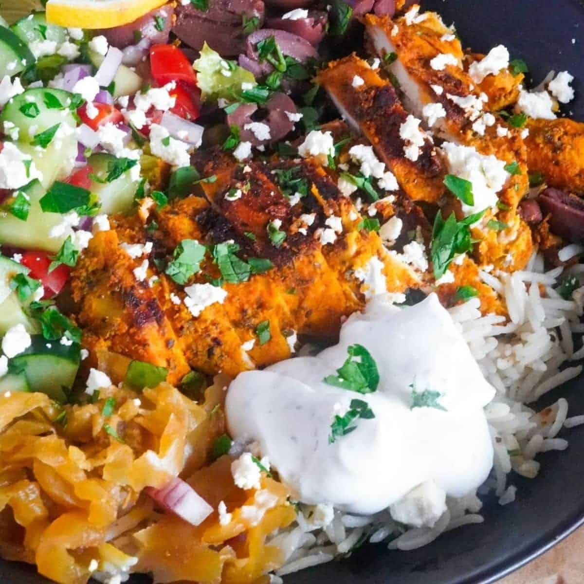 Greek Chicken Rice Bowls