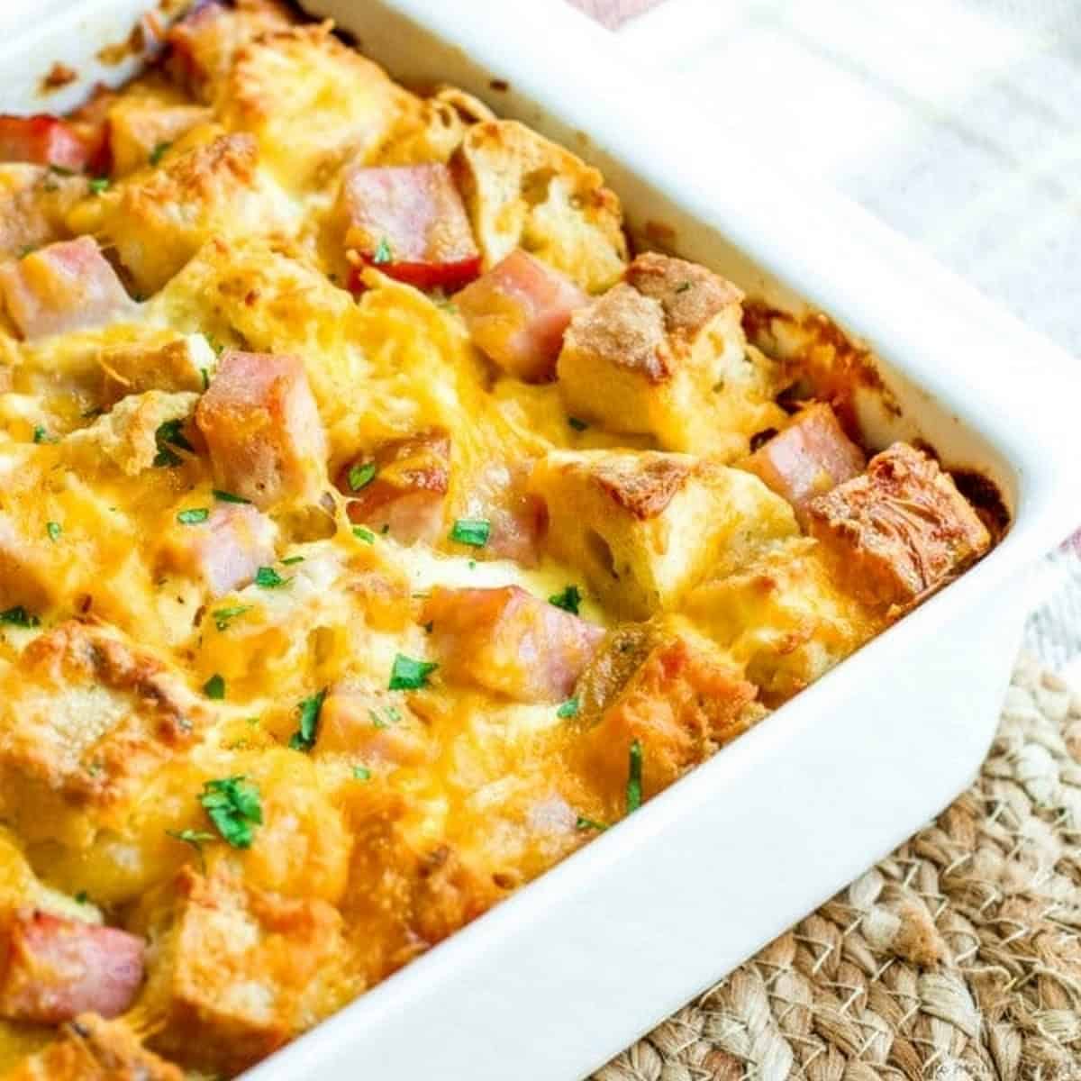 Ham And Cheese English Muffin Breakfast Casserole