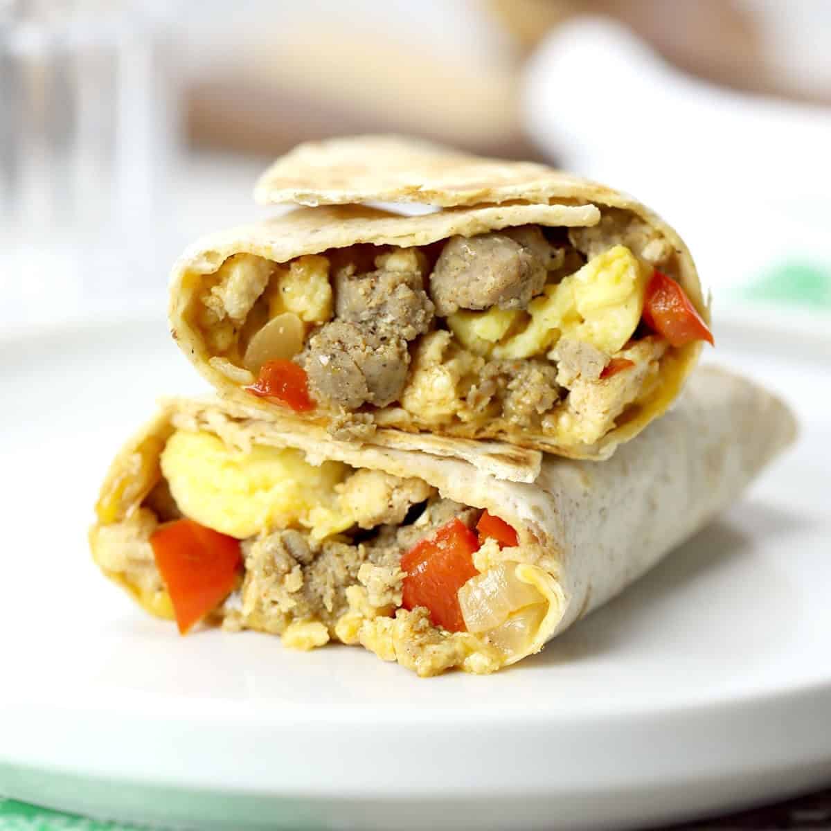 High Protein Freezer Breakfast Burritos