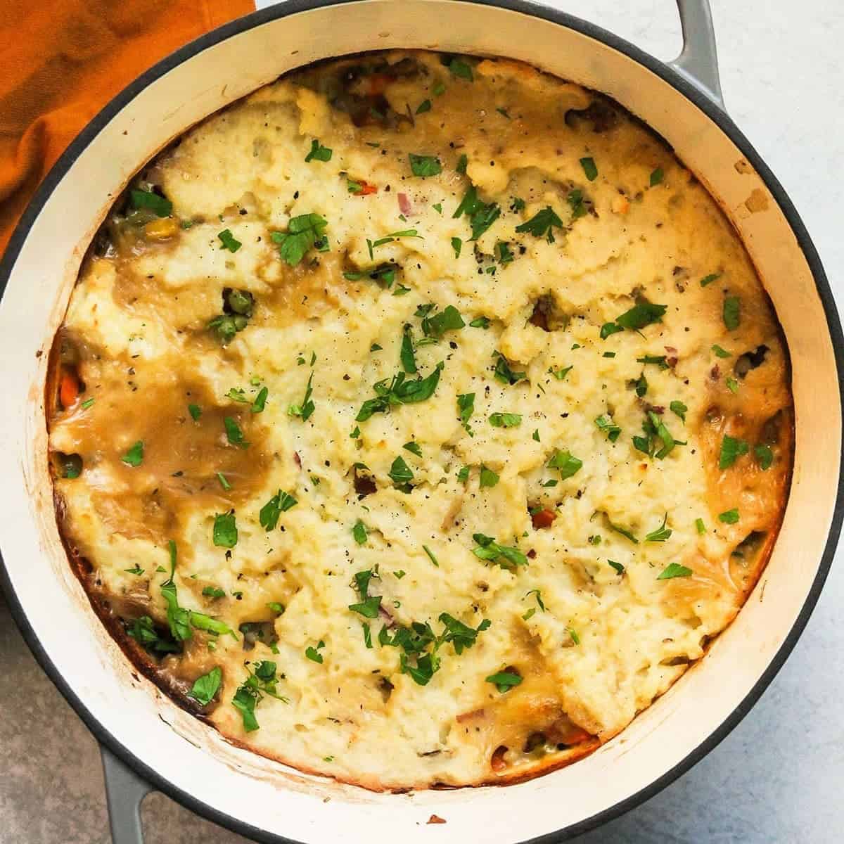 Leftover Turkey Mashed Potato Pie