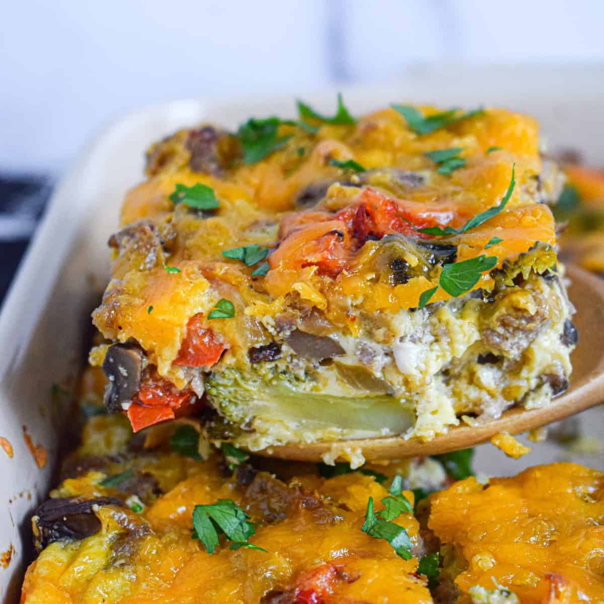 Low Carb Breakfast Casserole With Roast Vegetables