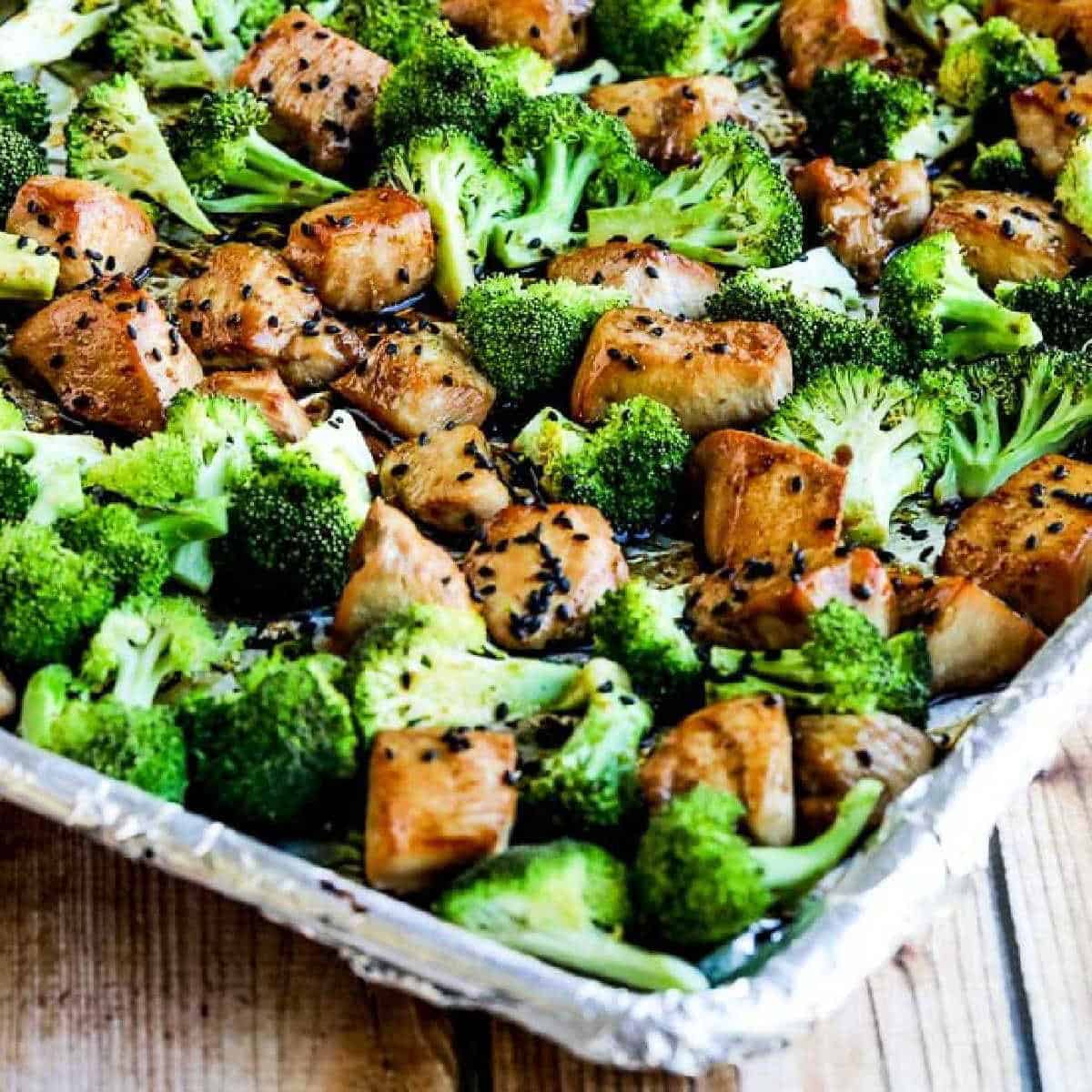 Low Carb Sesame Chicken Broccoli Sheet Pan Meal
