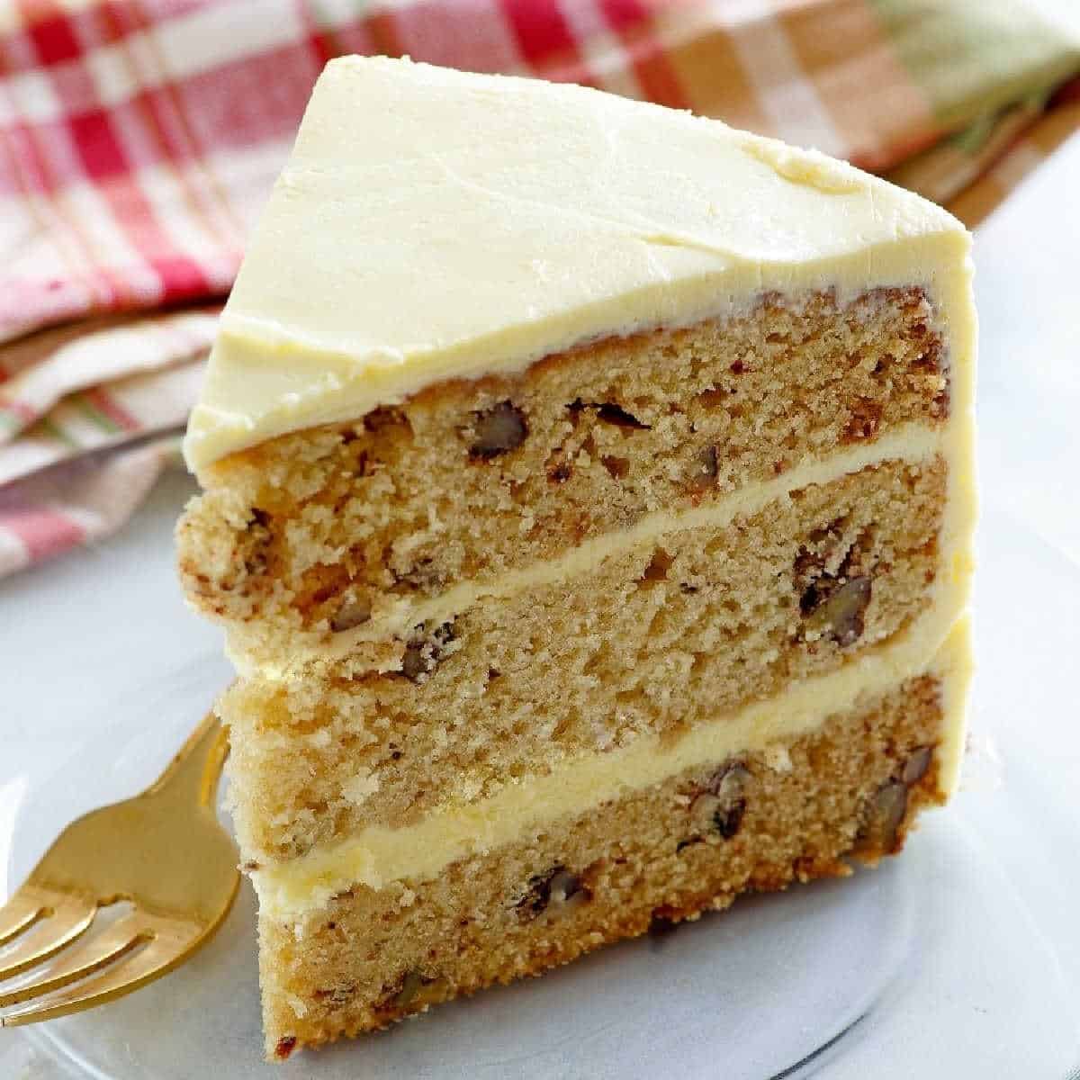 Maple Syrup And Pecan Layer Cake