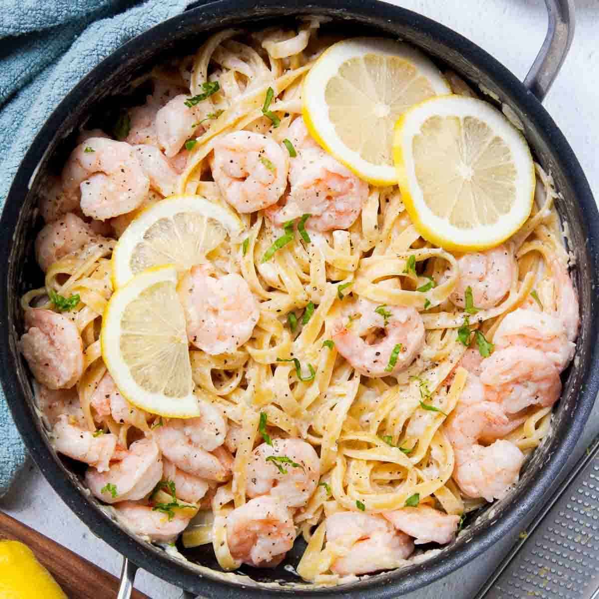 One Pot Lemon Garlic Shrimp Pasta One Pot Lemon Garlic Shrimp Pasta