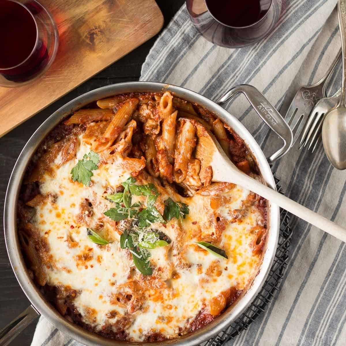 One Pot Pasta Bake Sausage Wine One Pot Pasta Bake Sausage Wine