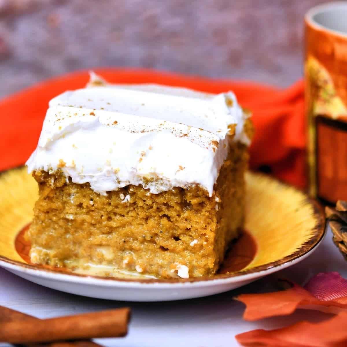 Pumpkin Spice Tres Leches Cake
