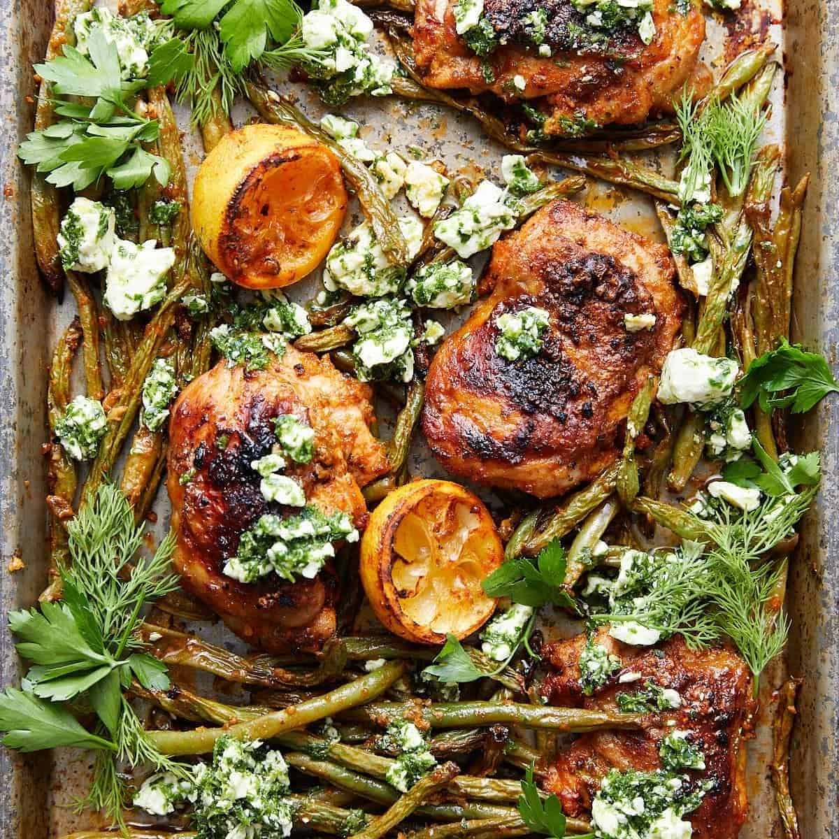 Sheet Pan Chicken Green Beans