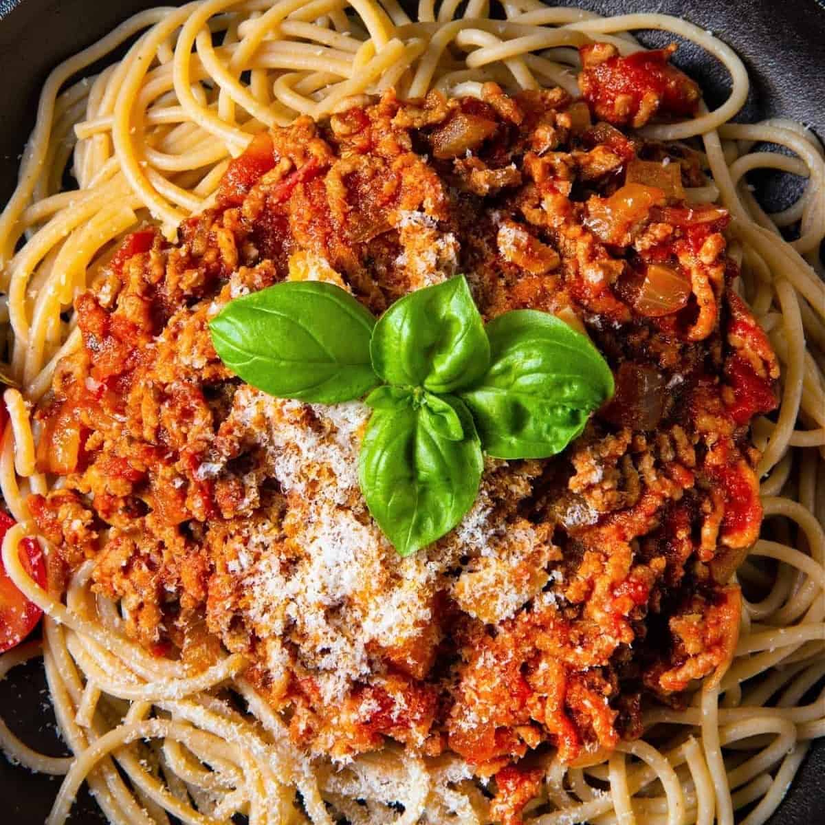 Spaghetti With Turkey Bolognese