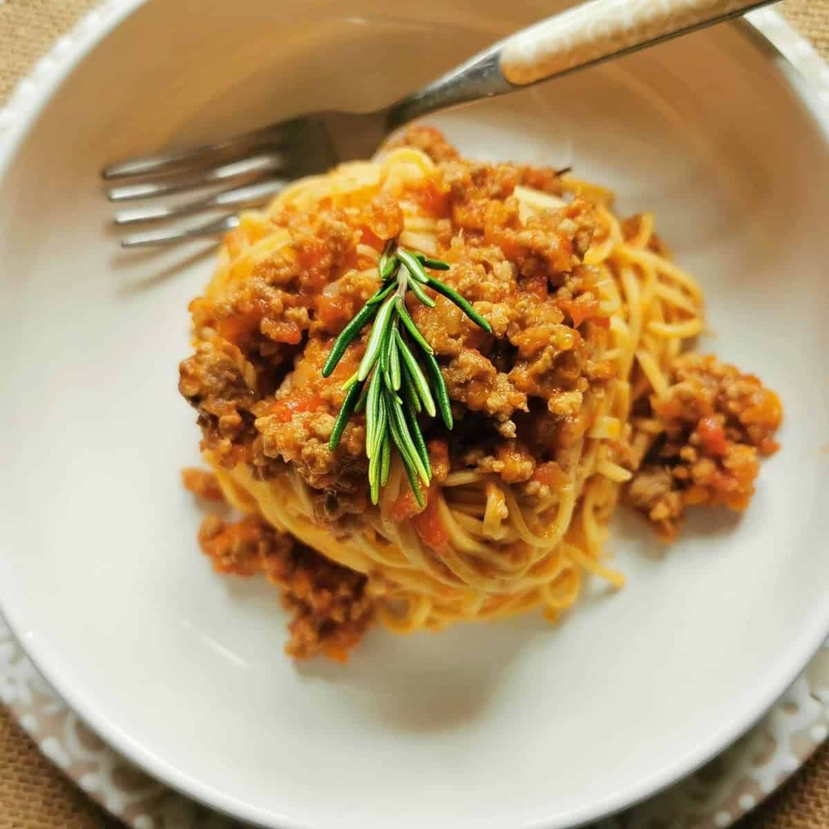 Tajarin Pasta With Beef Sausage