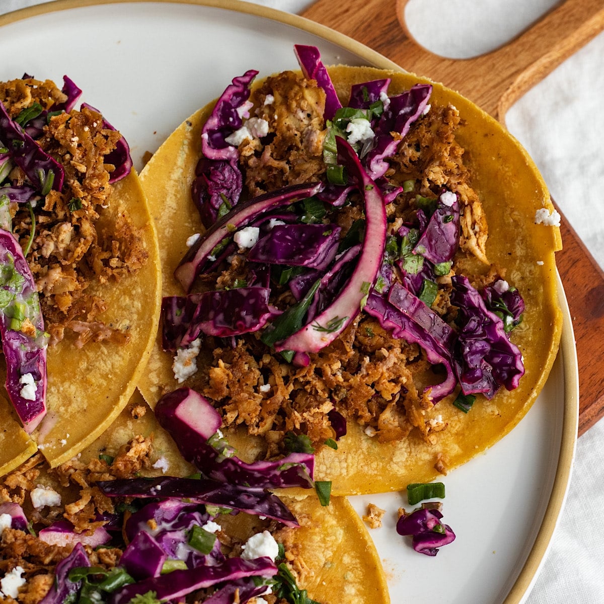 Barbecue Shredded Tofu Tacos