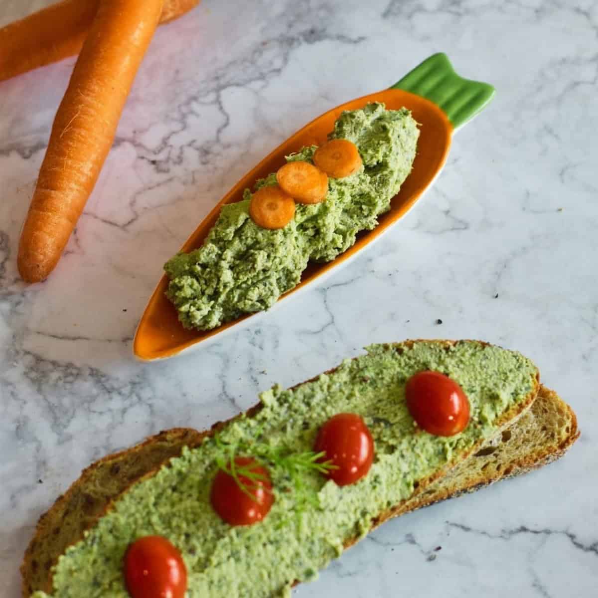Carrot Greens Tofu Dip No Cook Carrot Greens Tofu Dip No Cook