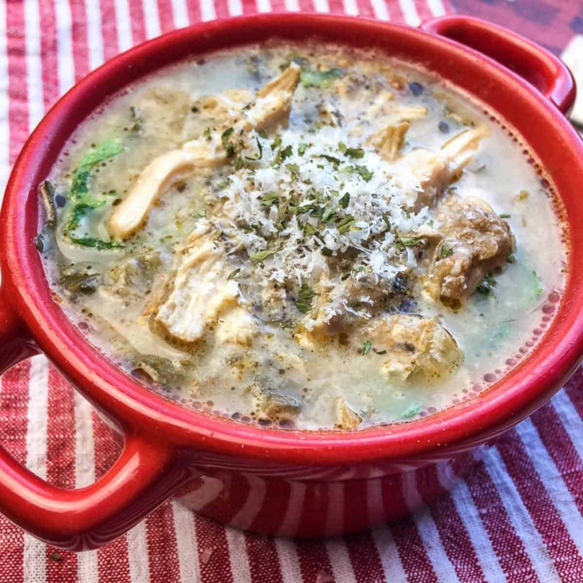 Chicken Mushroom Florentine Soup