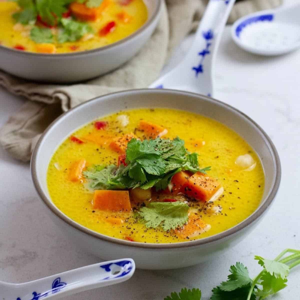 Coconut Chickpea Sweet Potato Soup