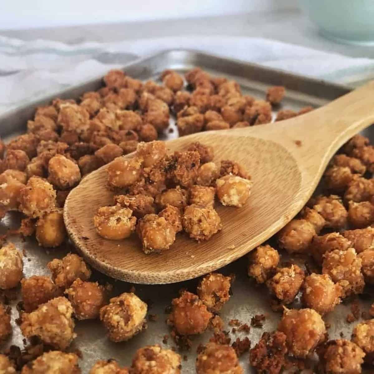 Crispy Garlic Parmesan Roasted Chickpeas