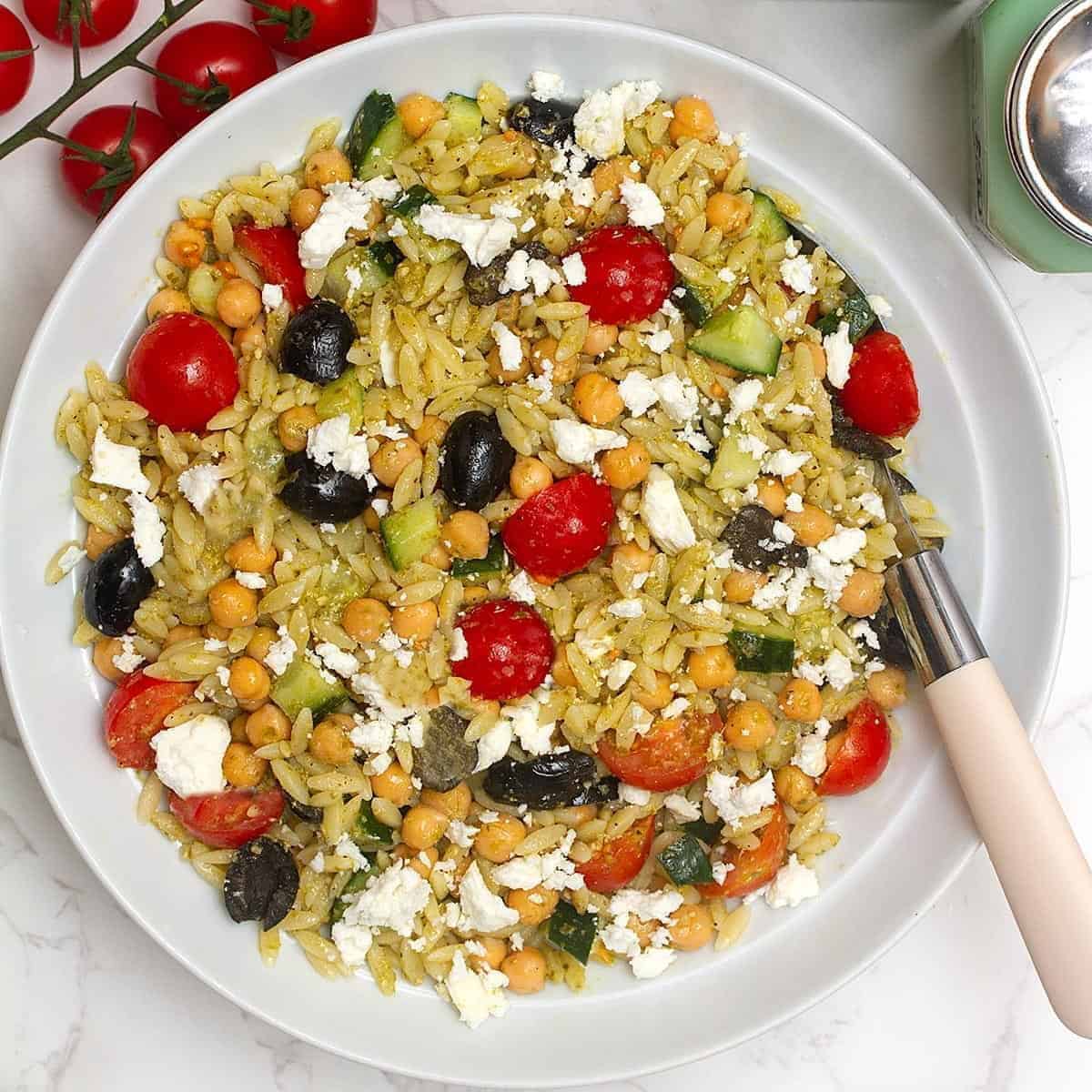 Easy Pesto Orzo Salad Easy Pesto Orzo Salad
