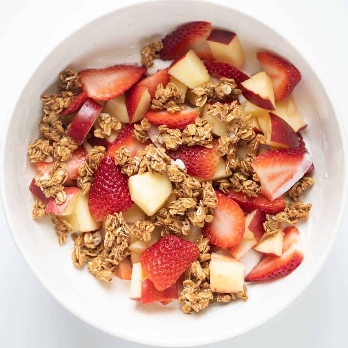 Greek Protein Yogurt Fruit Granola Bowls
