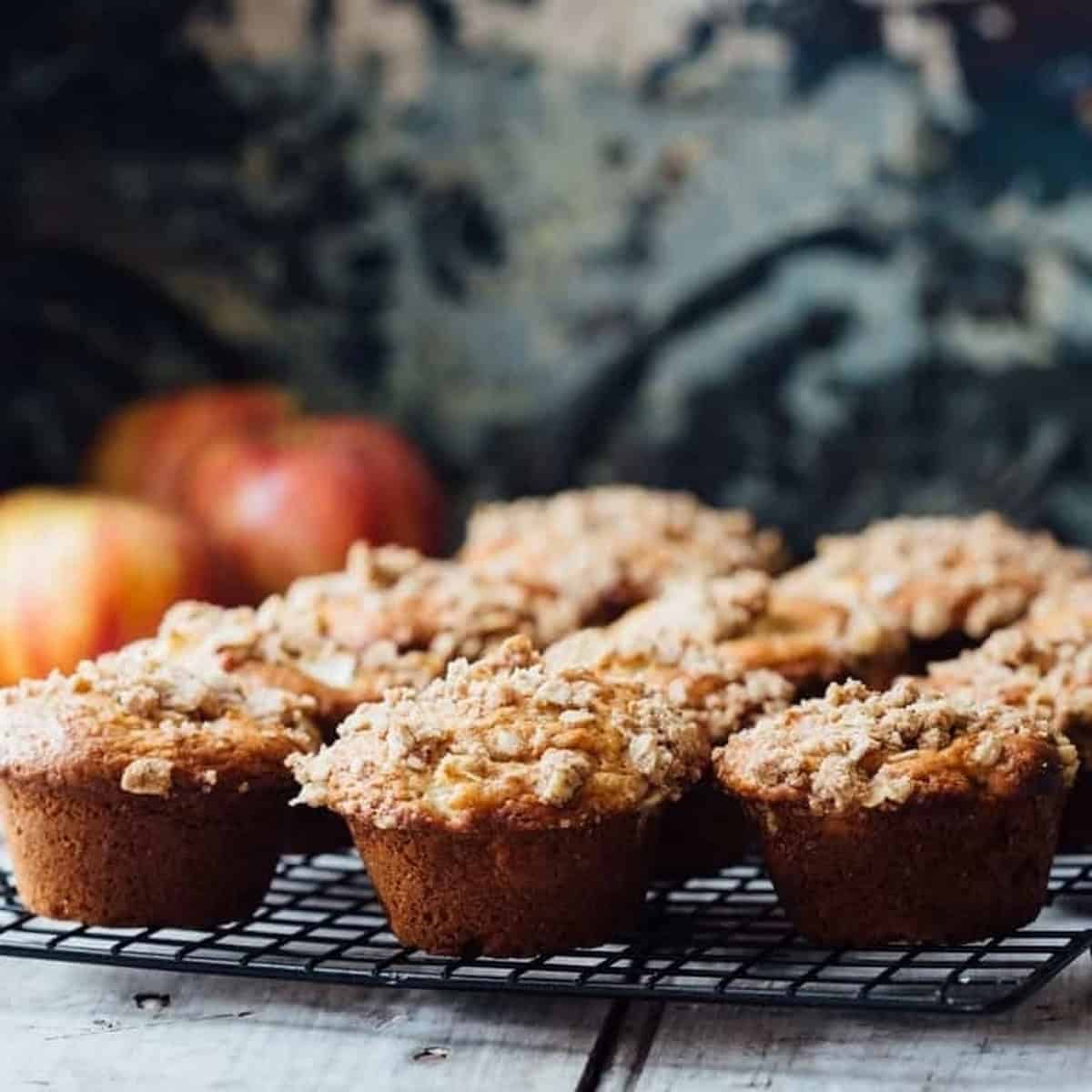 Greek Yogurt Apple Streusel Muffins