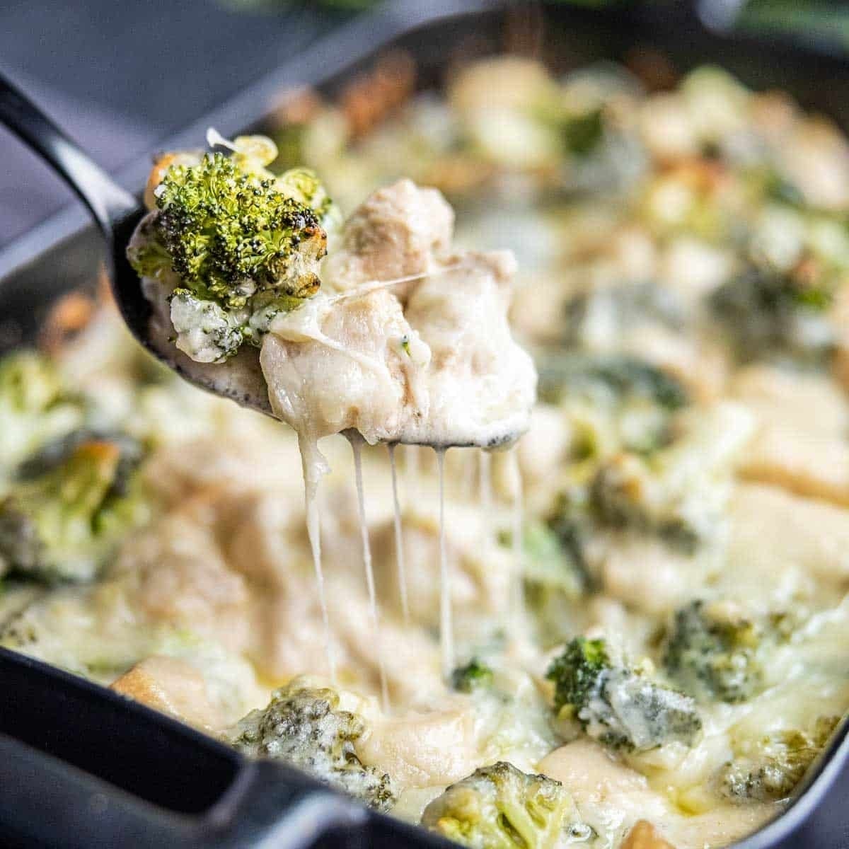Keto Chicken And Broccoli Alfredo Casserole