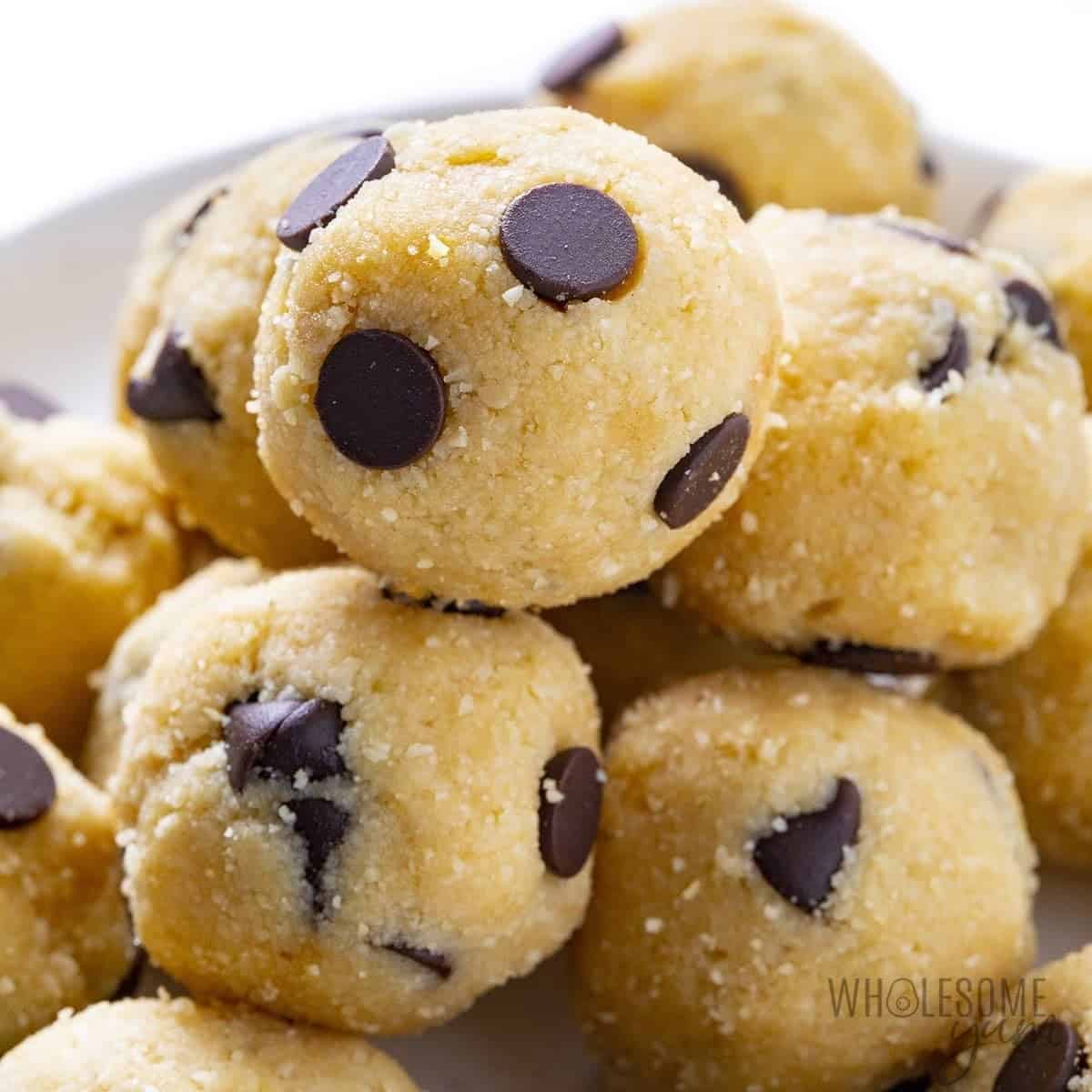 Low Carb Keto Protein Cookie Dough Bites Recipe Low Carb Keto Protein Cookie Dough Bites Recipe