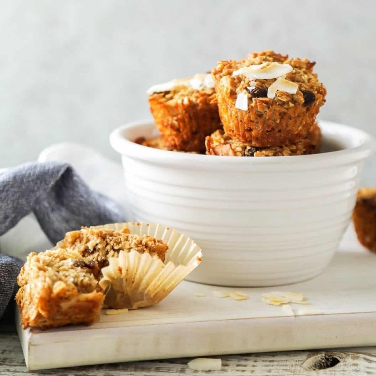 Portable Baked Oatmeal Cups Portable Baked Oatmeal Cups