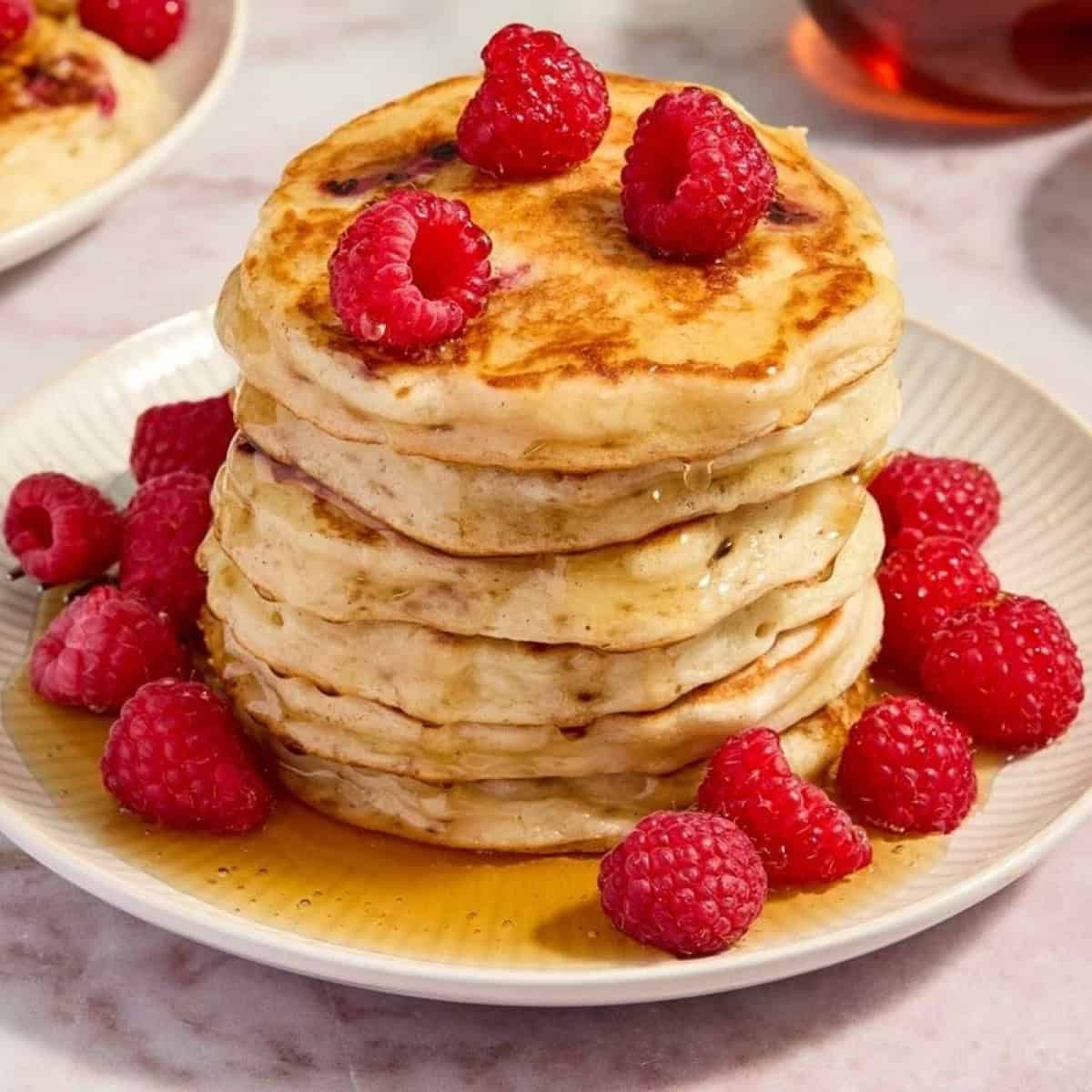 Raspberry Greek Yogurt Pancakes