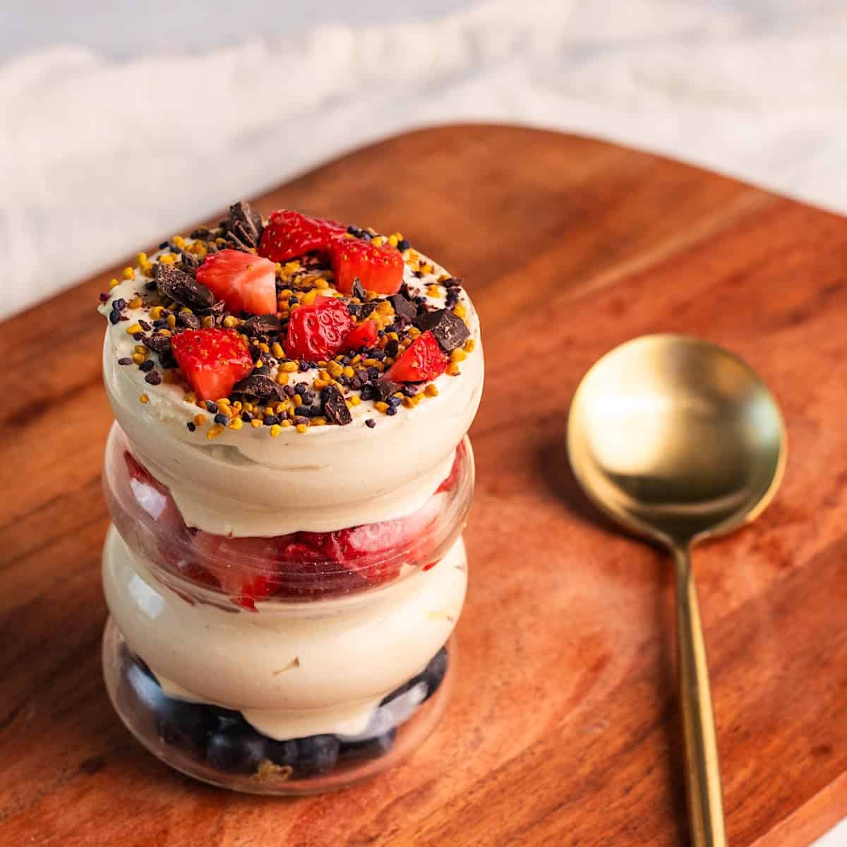 Whipped Honey Cottage Cheese Parfait