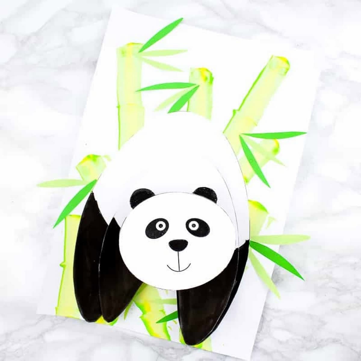 3D Bobble Head Panda Craft For Kids To Make