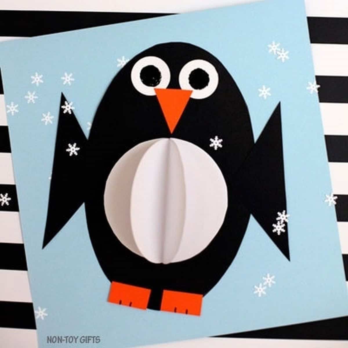 3D Shape Penguin Craft For Kids