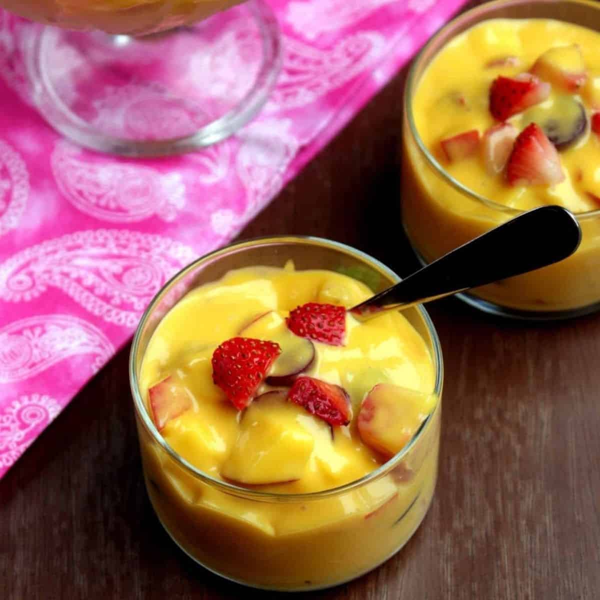 4 Ingredients Fruit Salad With Mango