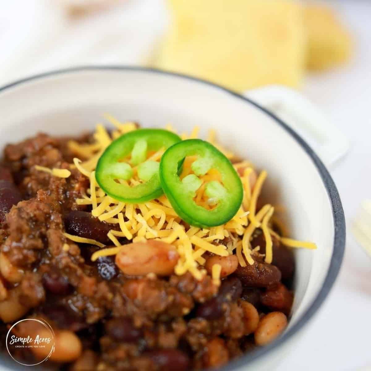 5 Ingredient Delicious And Simple Dutch Oven Chili