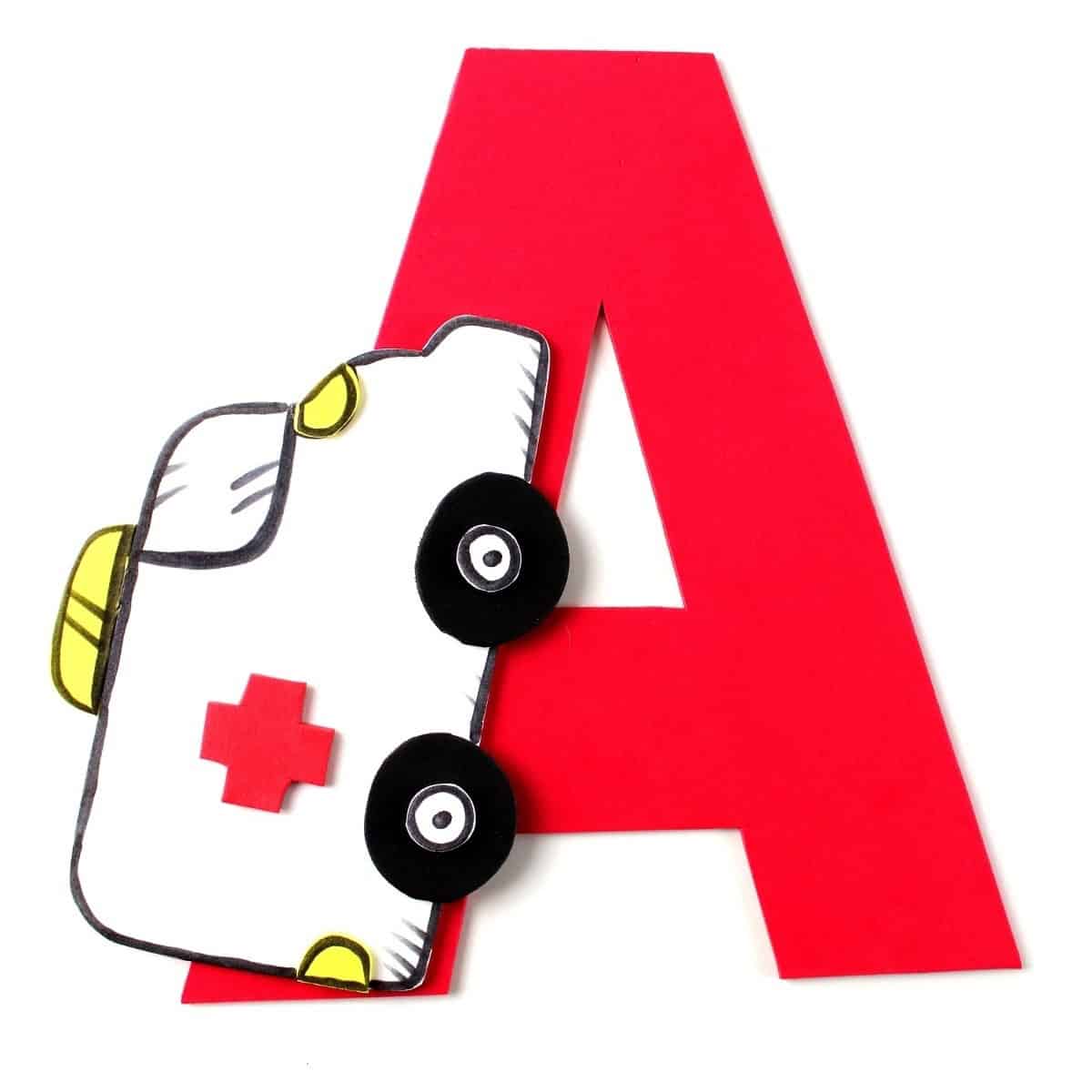 A Is For Ambulance Letter Craft