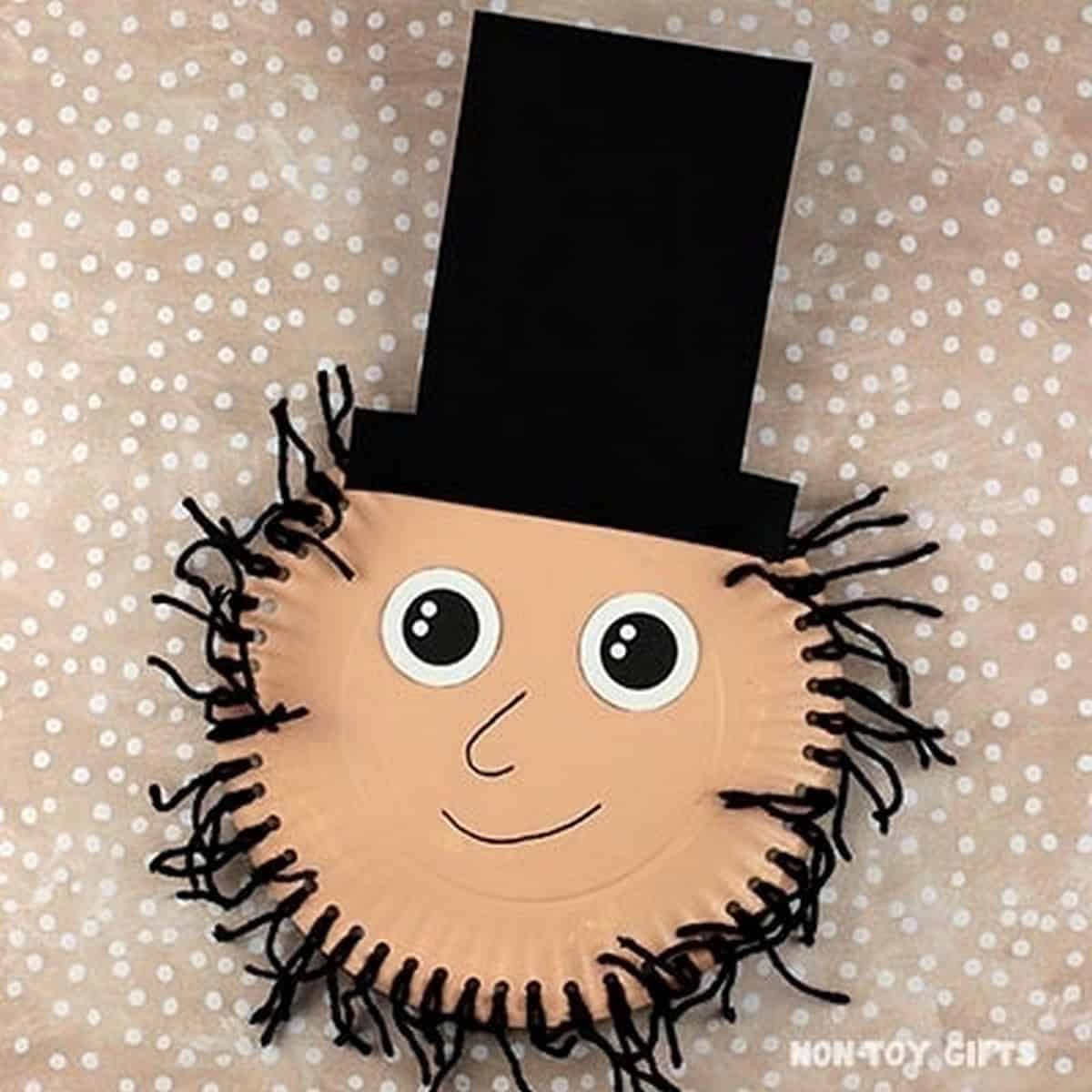 Abraham Lincoln Paper Plate Craft