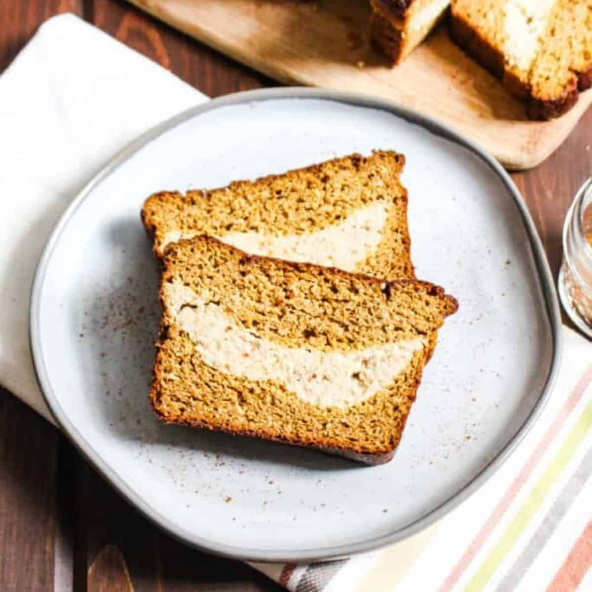 Almond Flour Pumpkin Bread With Cheesecake Filling Gluten Free Paleo Almond Flour Pumpkin Bread With Cheesecake Filling Gluten Free Paleo