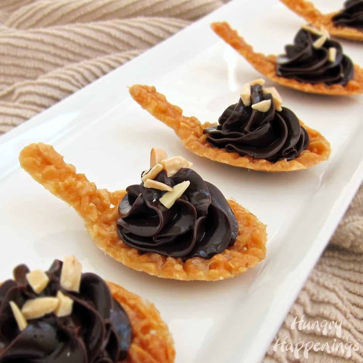 Almond Nougatine Spoons