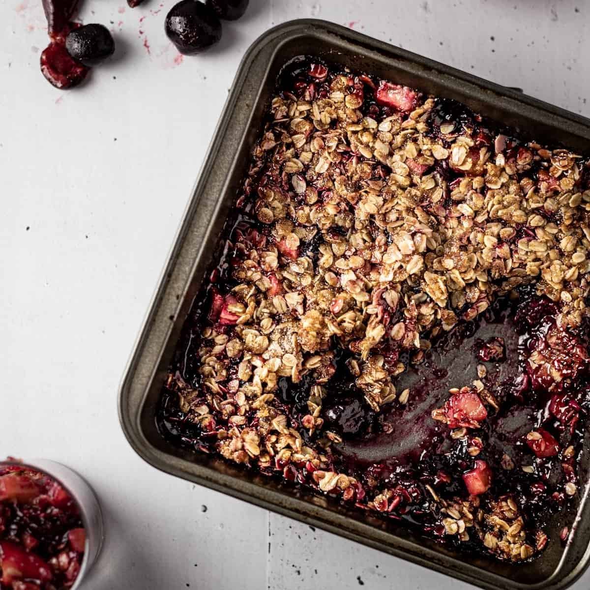 Apple And Cherry Crumble Apple And Cherry Crumble