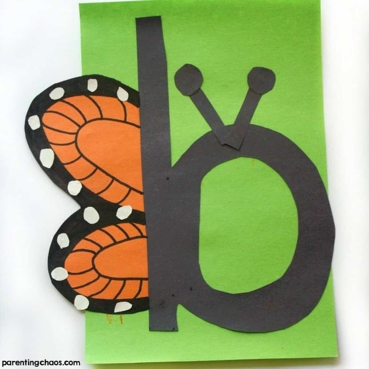 B Butterfly Letter Week Craft