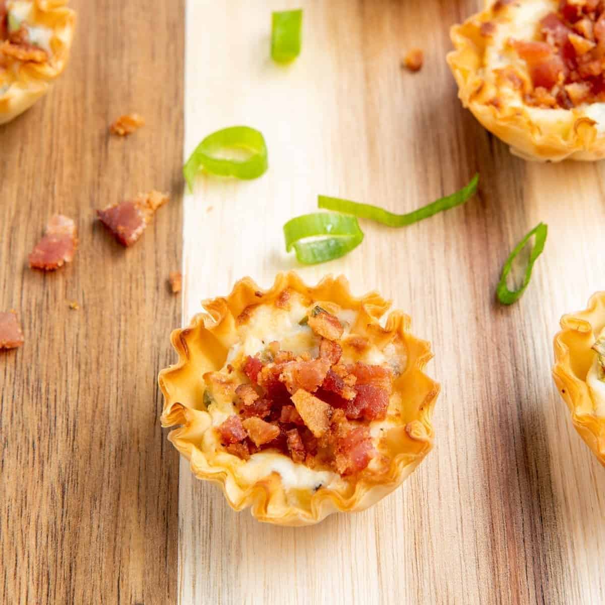Bacon And Cheese Phyllo Cups Bacon And Cheese Phyllo Cups
