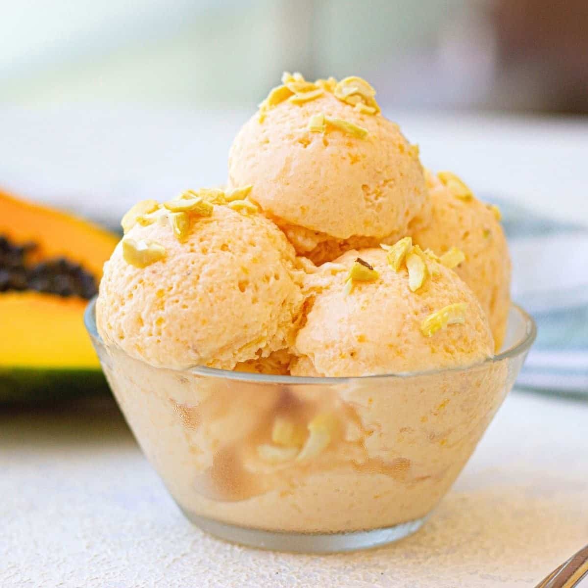 Banana Papaya Protein Ice Cream Banana Papaya Protein Ice Cream