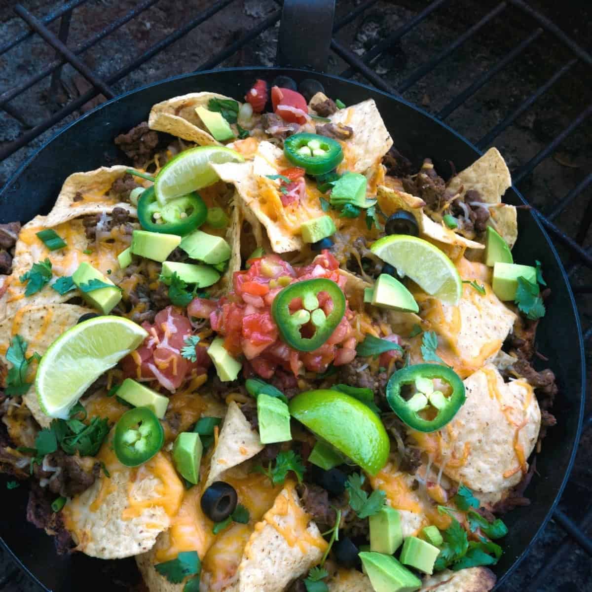 Beefy Campfire Nachos