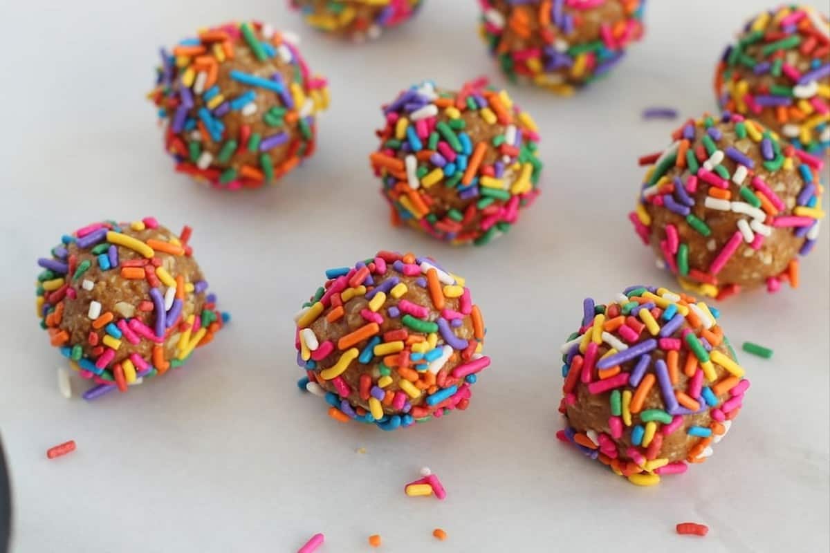 Birthday Cake Protein Balls Birthday Cake Protein Balls