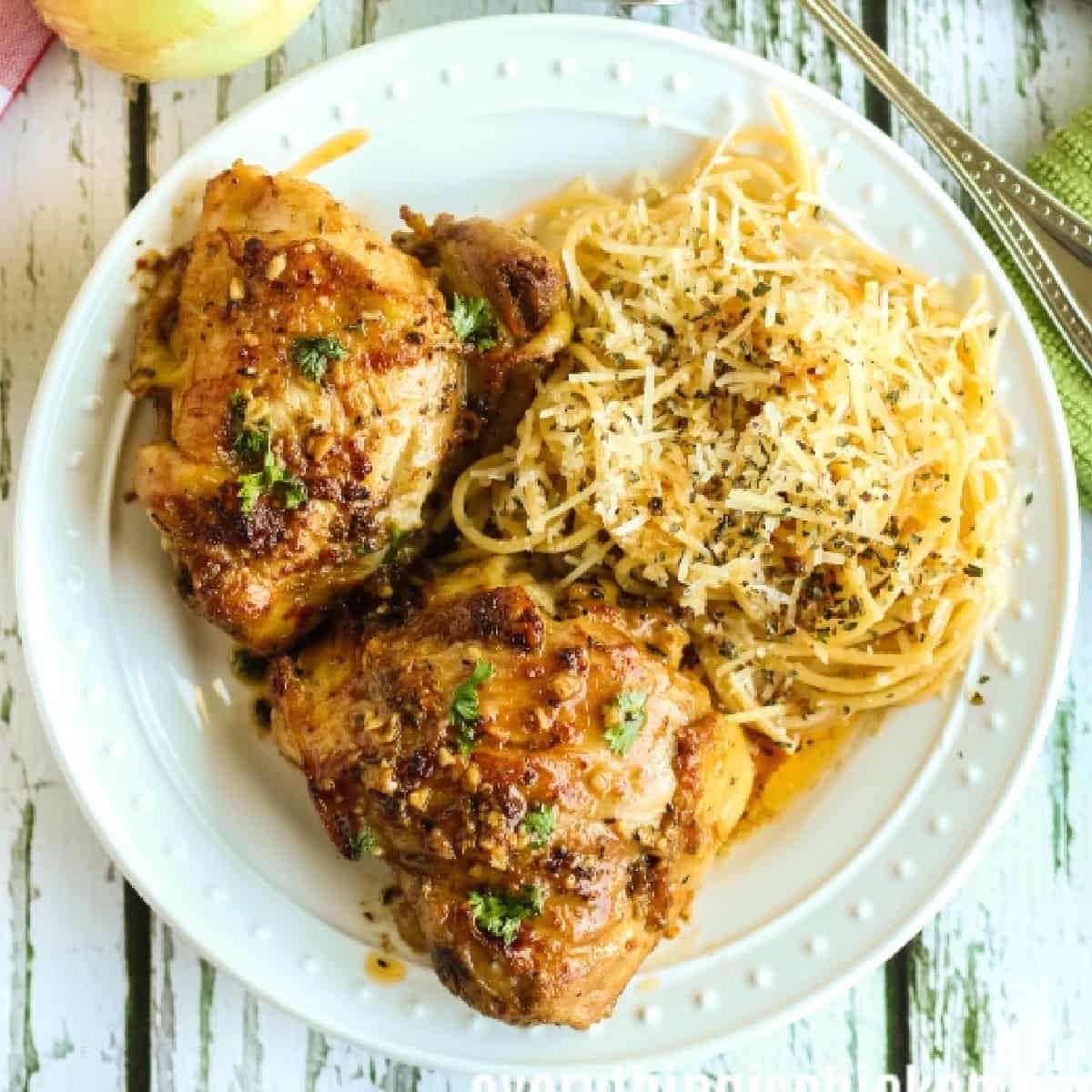 Blackened Chicken Thighs In Garlic Butter Sauce