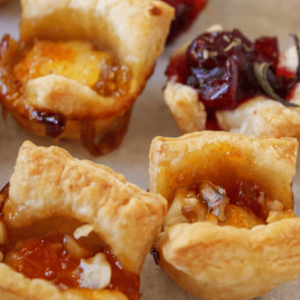 Brie And Jam Puff Pastry Bites Brie And Jam Puff Pastry Bites