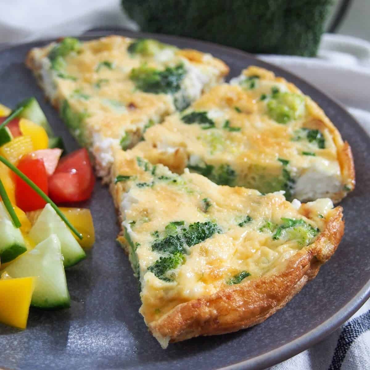 Broccoli Goats Cheese Frittata Broccoli Goats Cheese Frittata