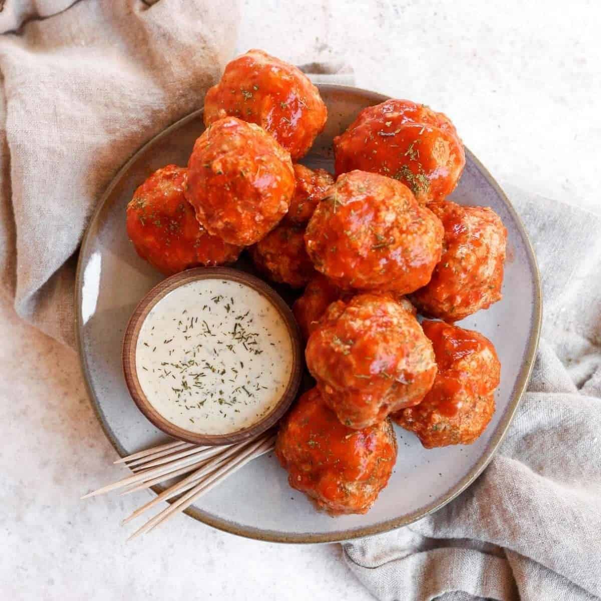 Buffalo Turkey Meatballs Buffalo Turkey Meatballs