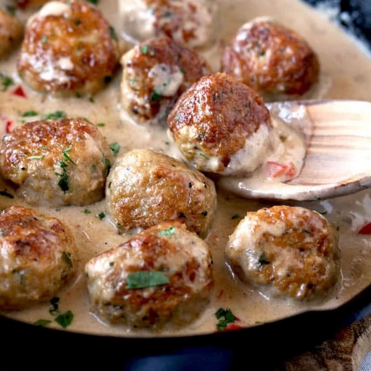 Cajun Chicken Meatballs In Creamy Sauce Cajun Chicken Meatballs In Creamy Sauce