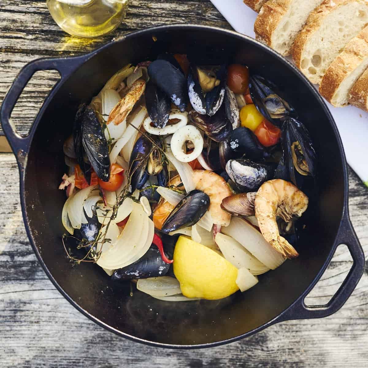 Campfire Seafood Boil With Chorizo