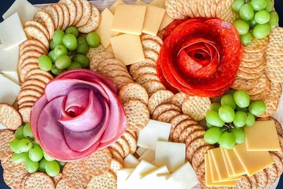 Charcuterie Board Meat Roses