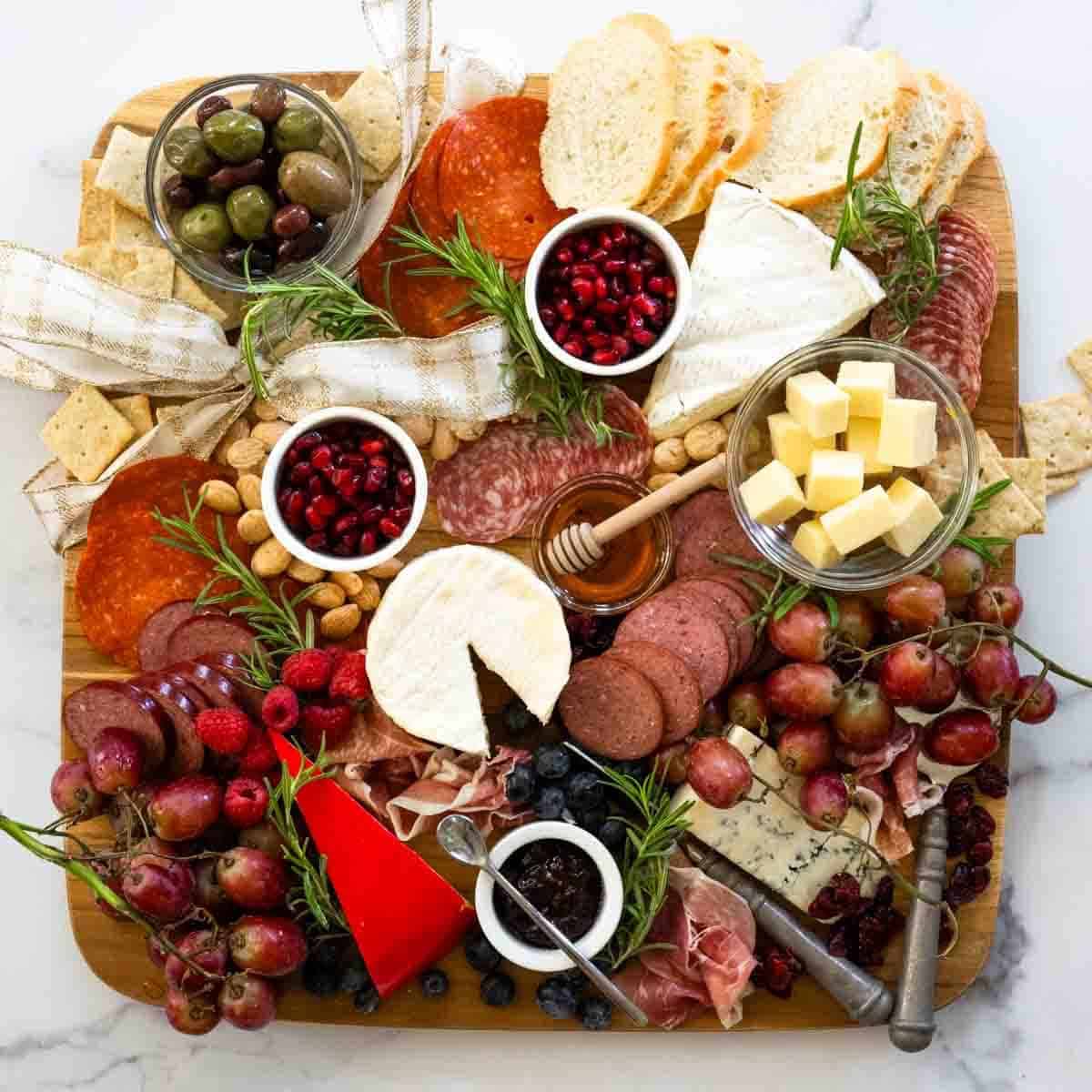 Charcuterie Board With Pomegranate