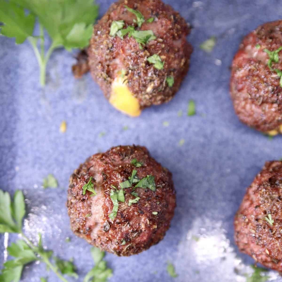 Cheddar Stuffed Meatballs Cheddar Stuffed Meatballs